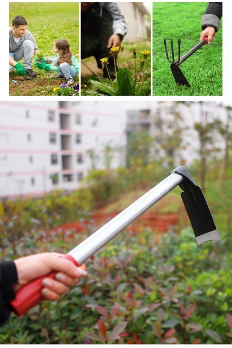 multifunctional steel garden hoe weeding and digging tool
