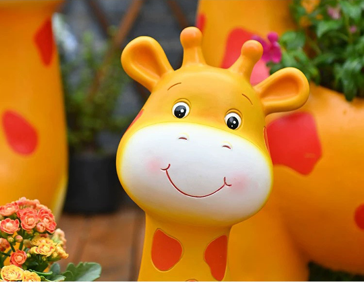 large cartoon giraffe planters outdoor garden decorations & yard ornaments