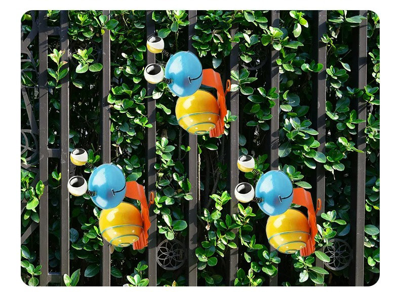 vibrant metal snail figurines whimsical outdoor garden & patio wall decor