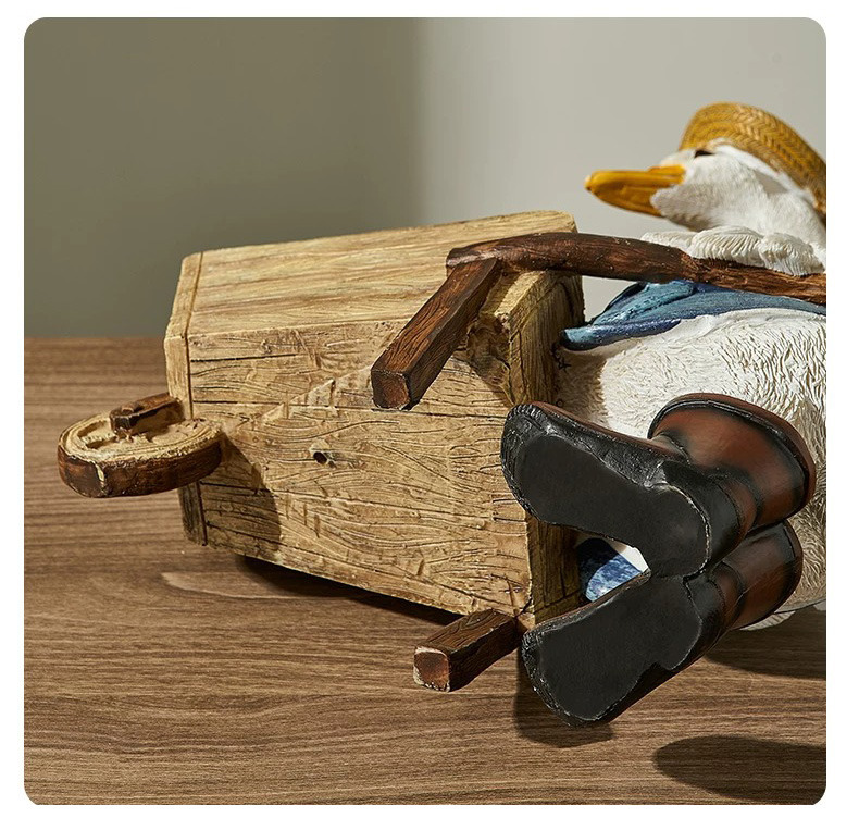 cute farmhouse duck couple figurines | rustic home & garden decor