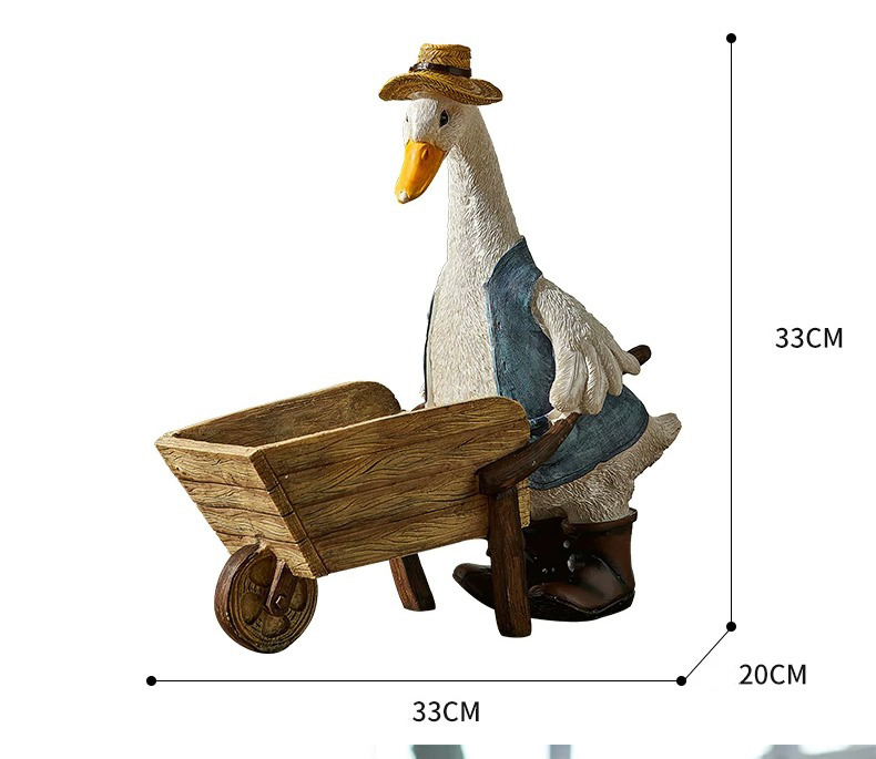 cute farmhouse duck couple figurines | rustic home & garden decor