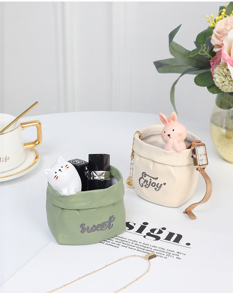 cute animal resin succulent planter pots nordic desktop decor gift