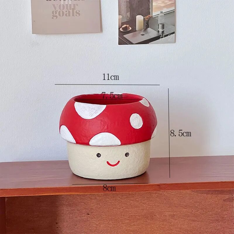 cute cartoon cement succulent planters set for desktop & balcony decor gifts