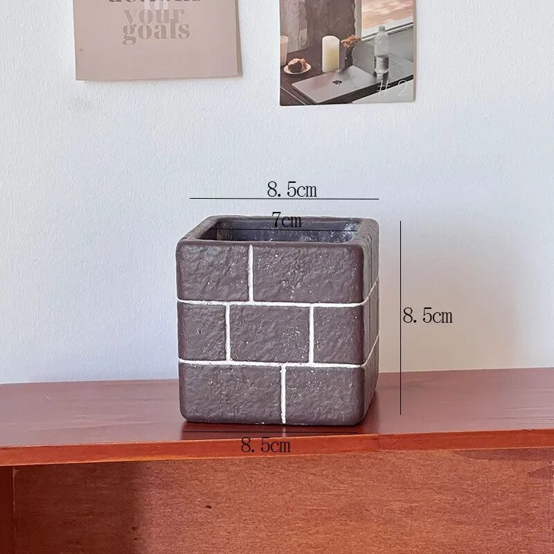 cute cartoon cement succulent planters set for desktop & balcony decor gifts
