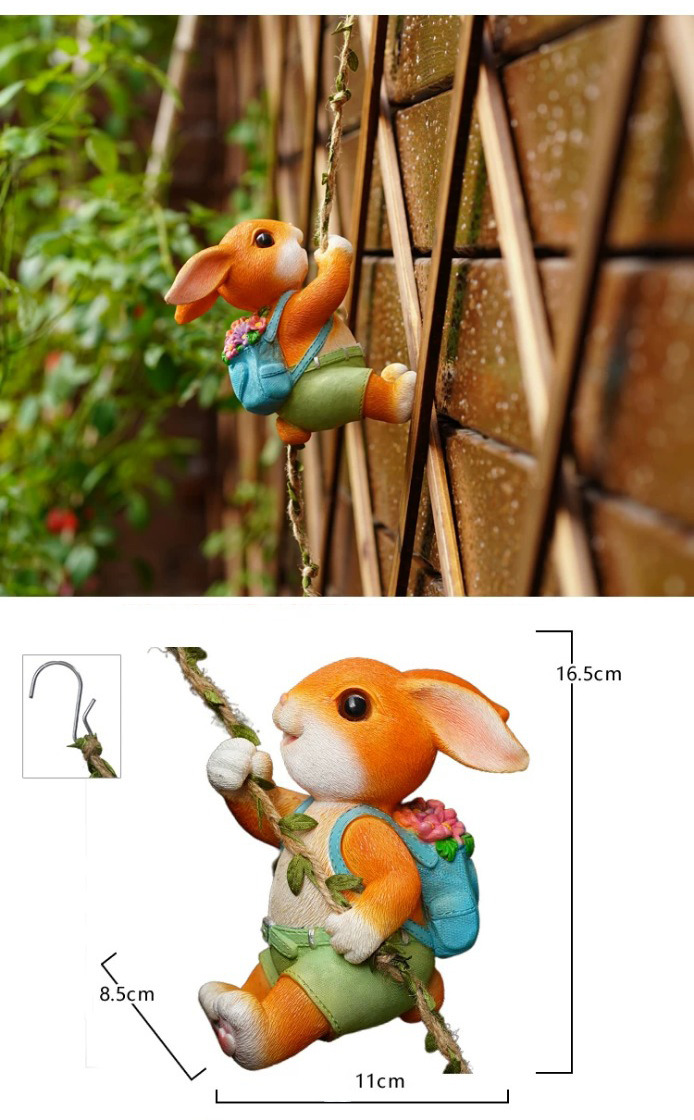 cute climbing squirrel garden statue outdoor wall art decor for patio