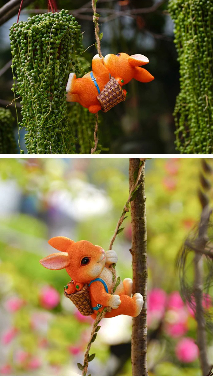cute climbing squirrel garden statue outdoor wall art decor for patio