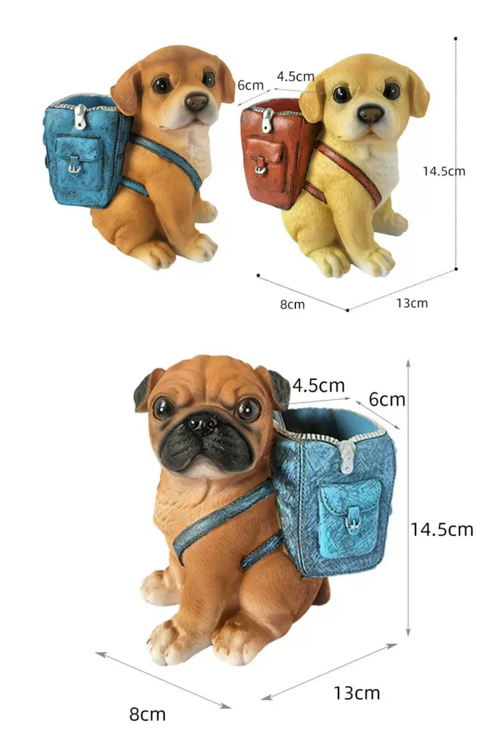 adorable dog succulent planter pot for office desk decor
