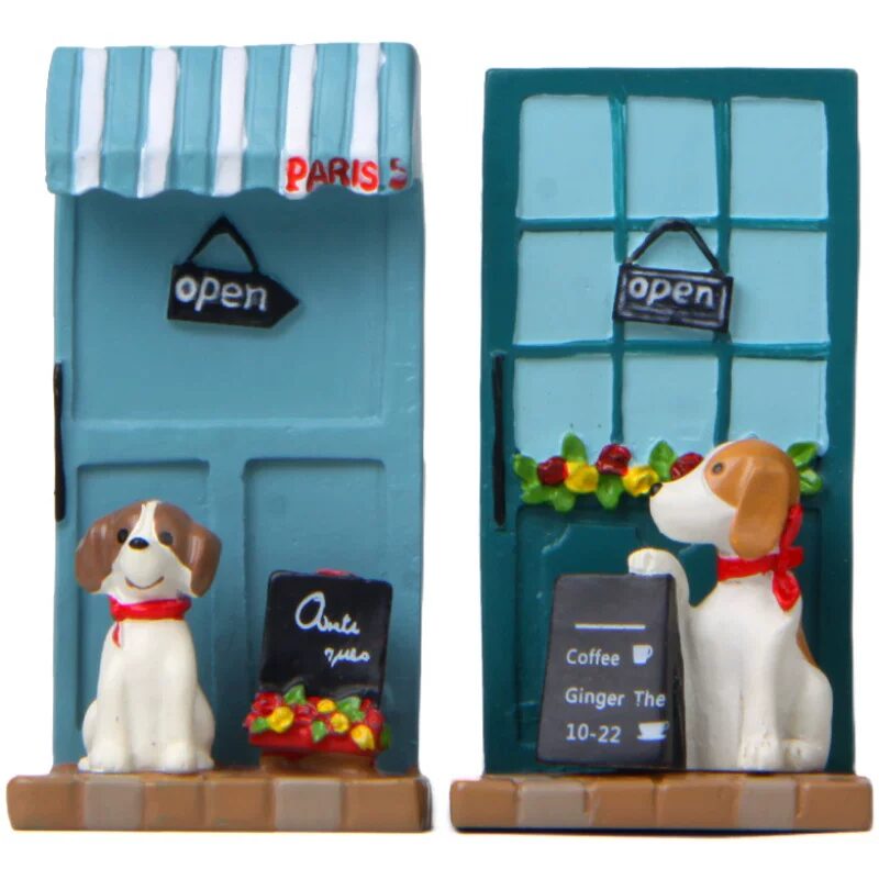 cute miniature dog figurines: adorable desk & home decor ornaments