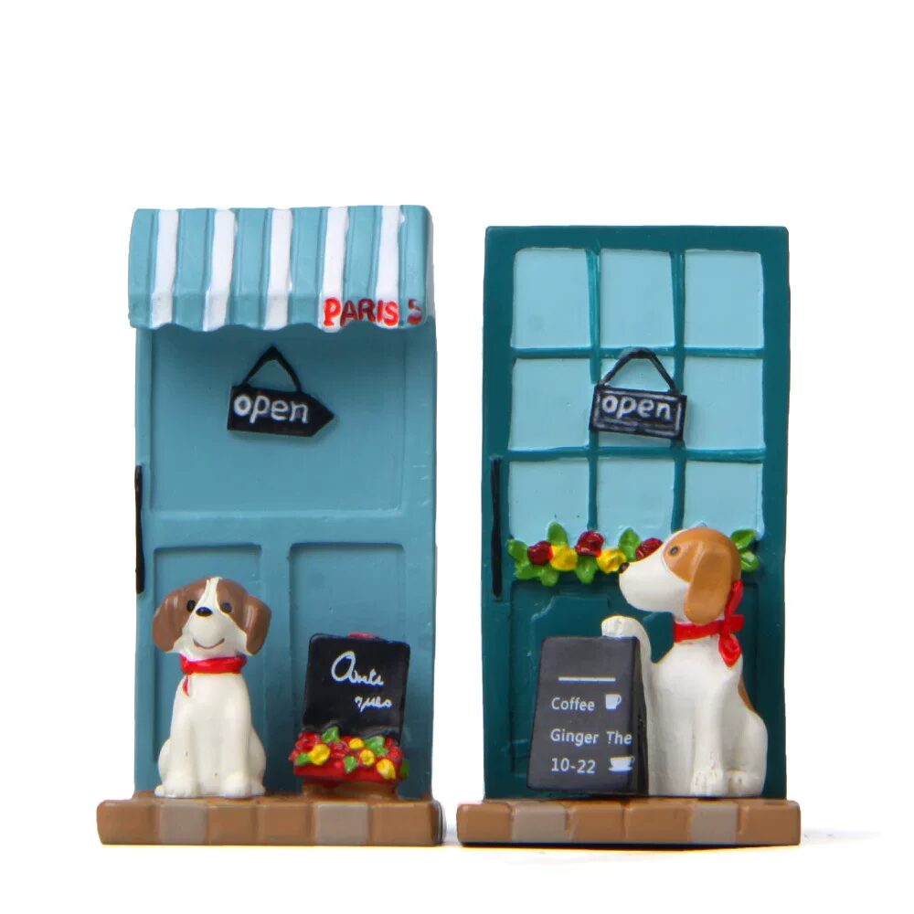 cute miniature dog figurines: adorable desk & home decor ornaments