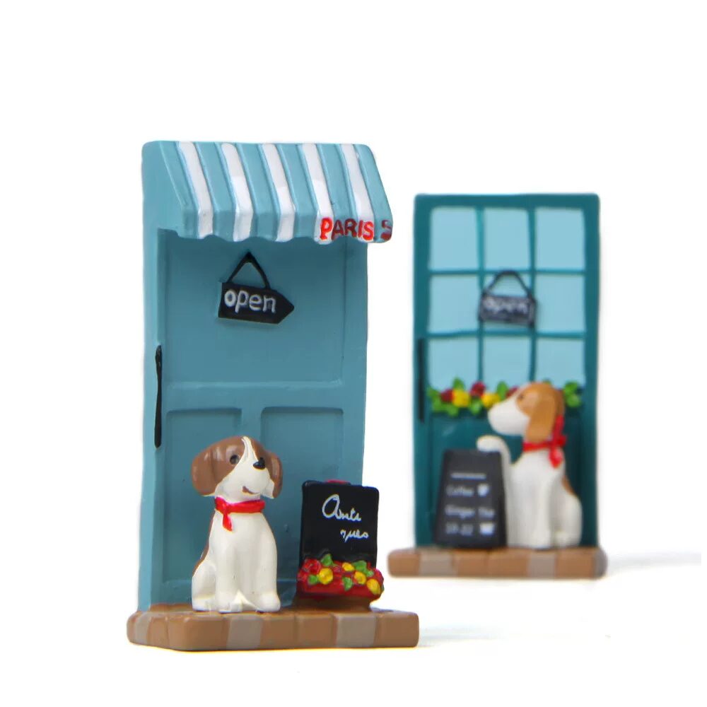cute miniature dog figurines: adorable desk & home decor ornaments
