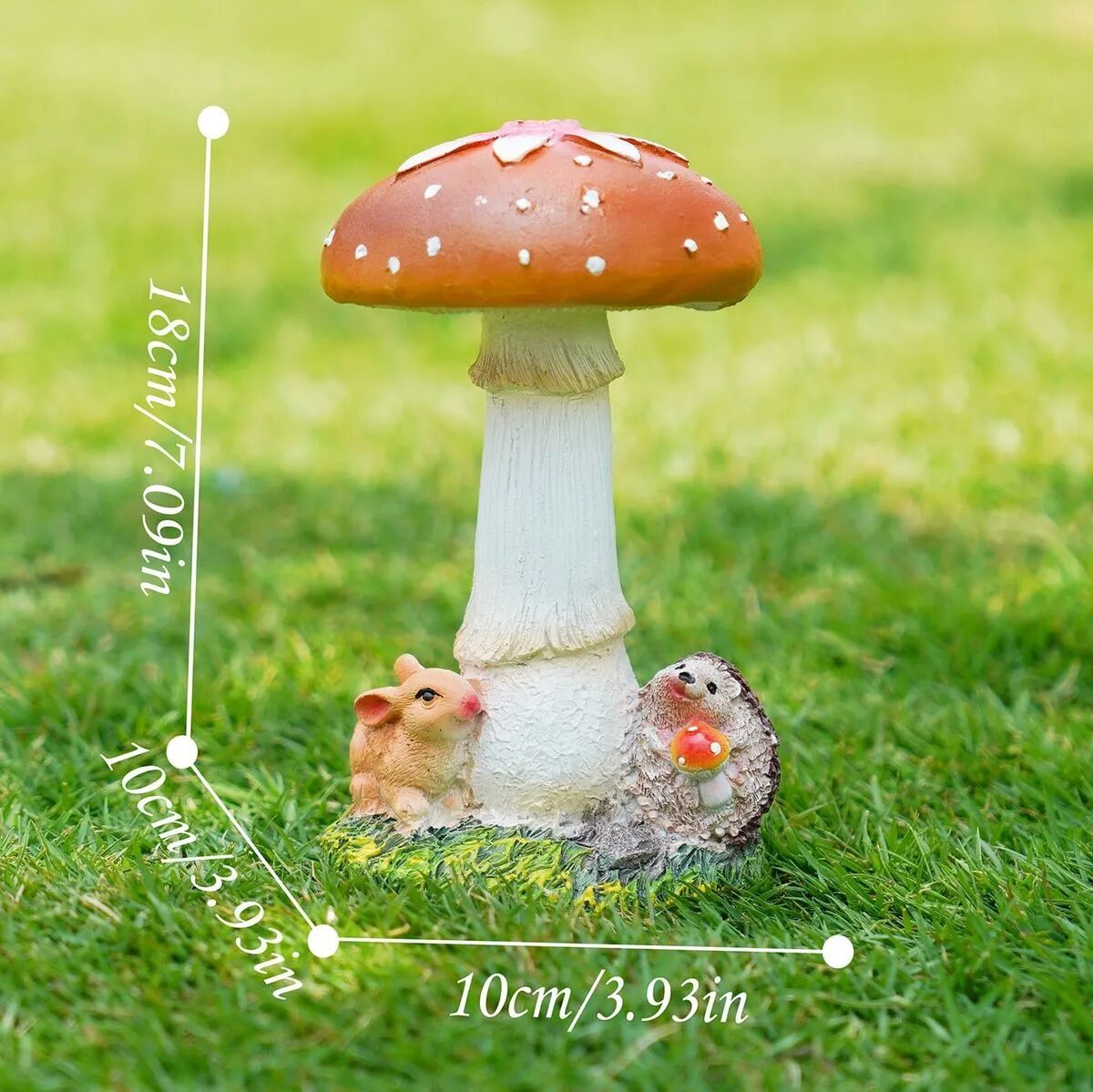 cute outdoor mushroom garden statues & whimsical fairy lawn decor