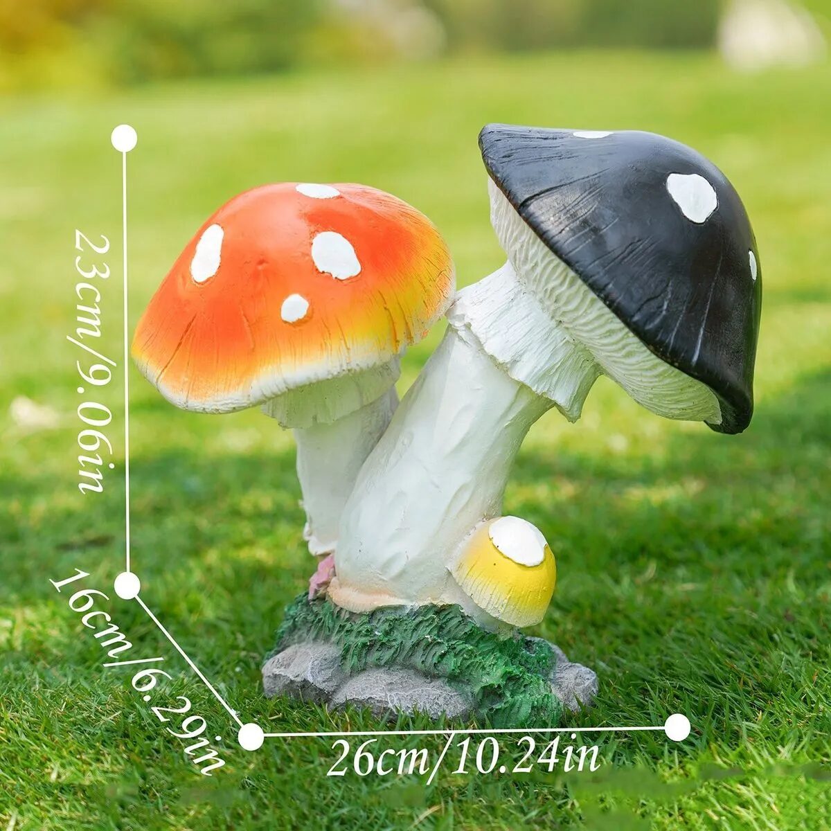 cute outdoor mushroom garden statues & whimsical fairy lawn decor
