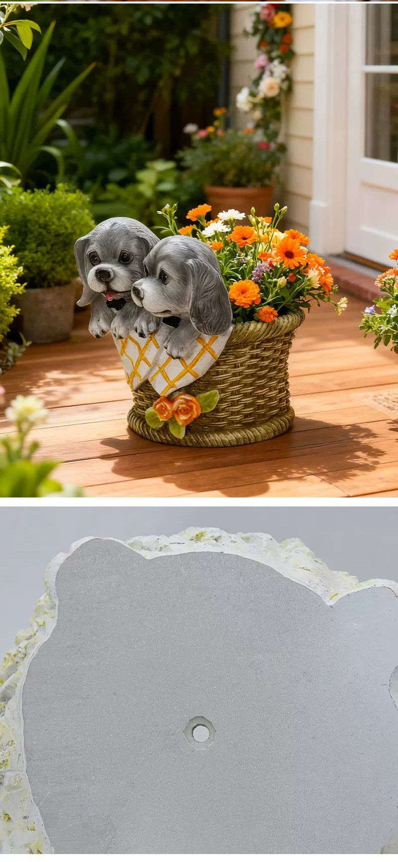 adorable puppy dog planter for garden & home decoration