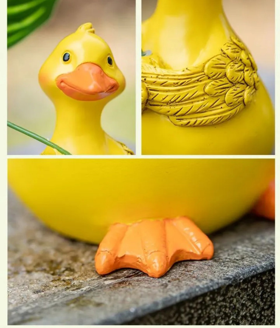 cute resin duck figurines: charming garden pond & fish tank decor
