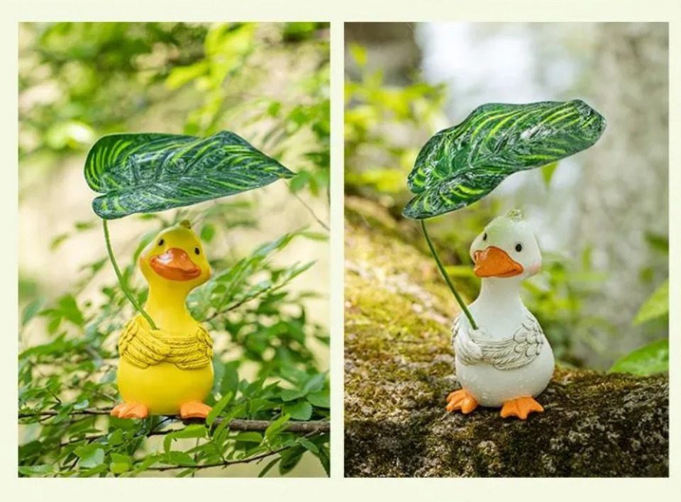 cute resin duck figurines: charming garden pond & fish tank decor