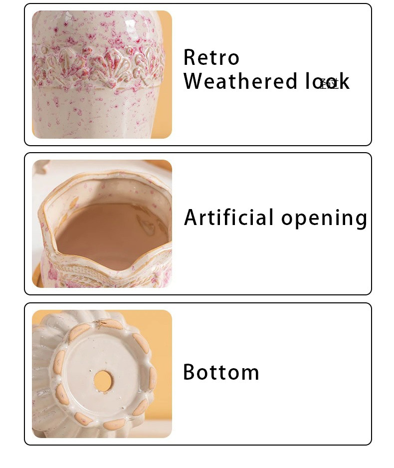 cute korean pink ceramic succulent pots breathable planters for home decor