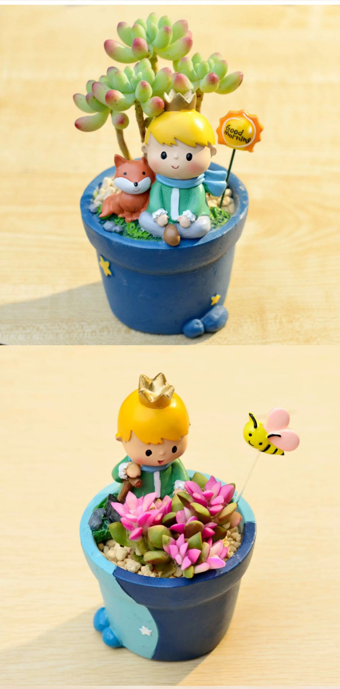 creative little prince succulent planters cute cartoon resin pots decor