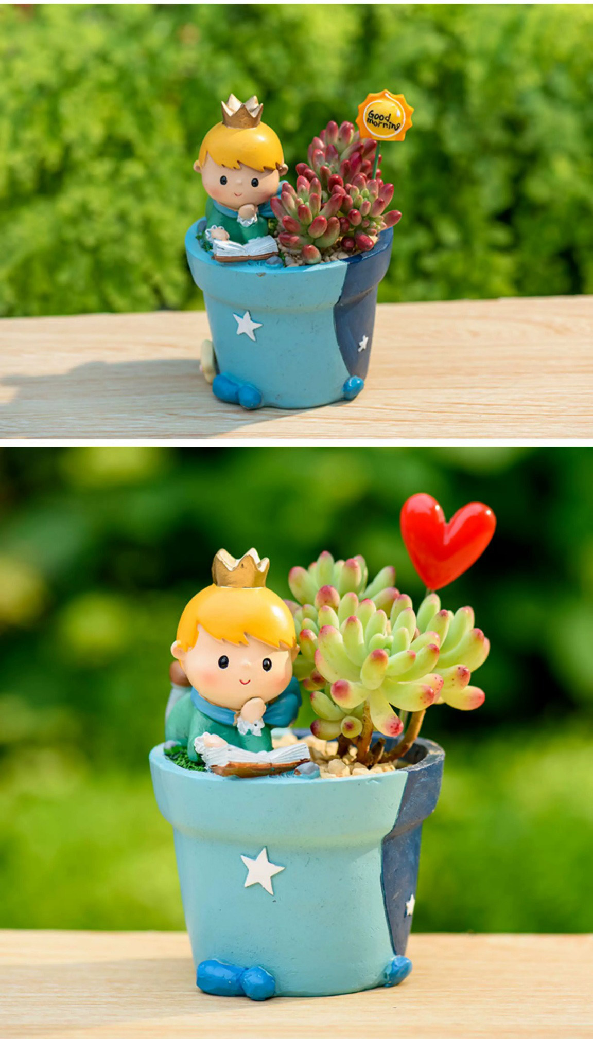 creative little prince succulent planters cute cartoon resin pots decor