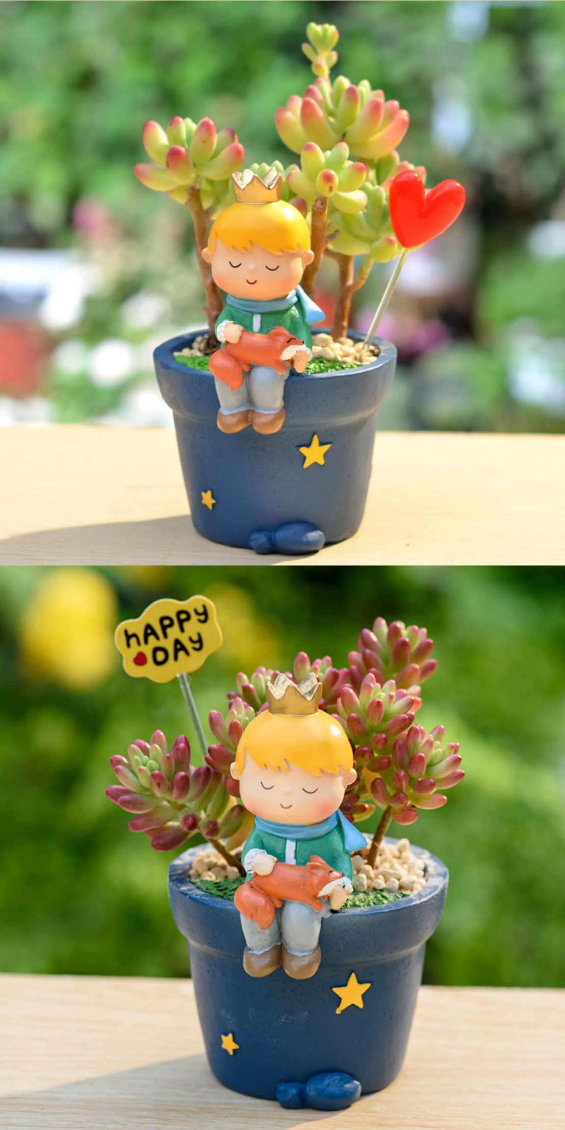 creative little prince succulent planters cute cartoon resin pots decor