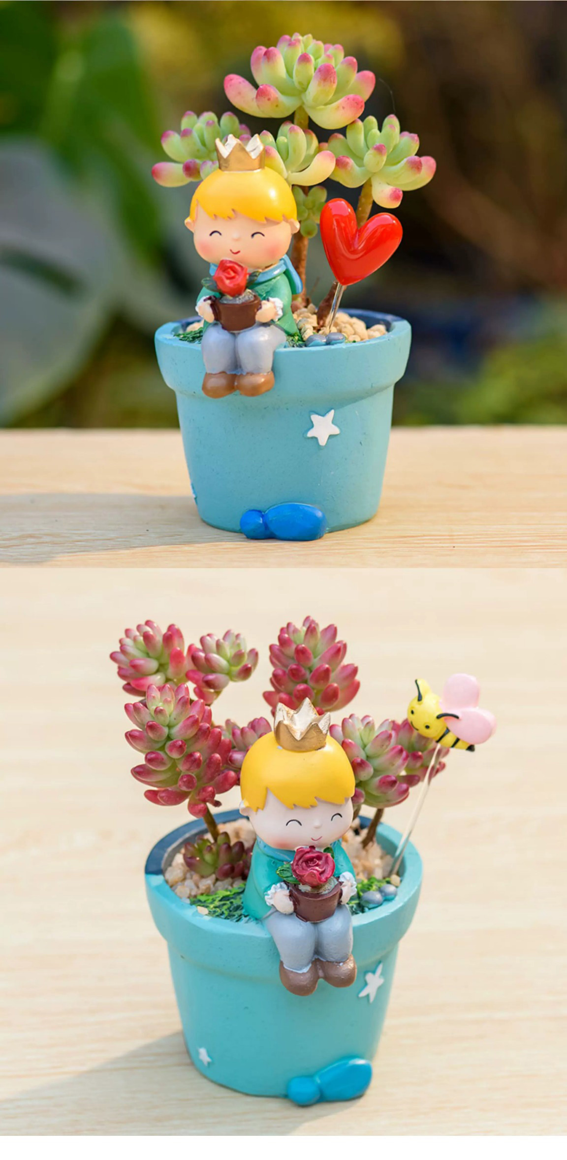 creative little prince succulent planters cute cartoon resin pots decor