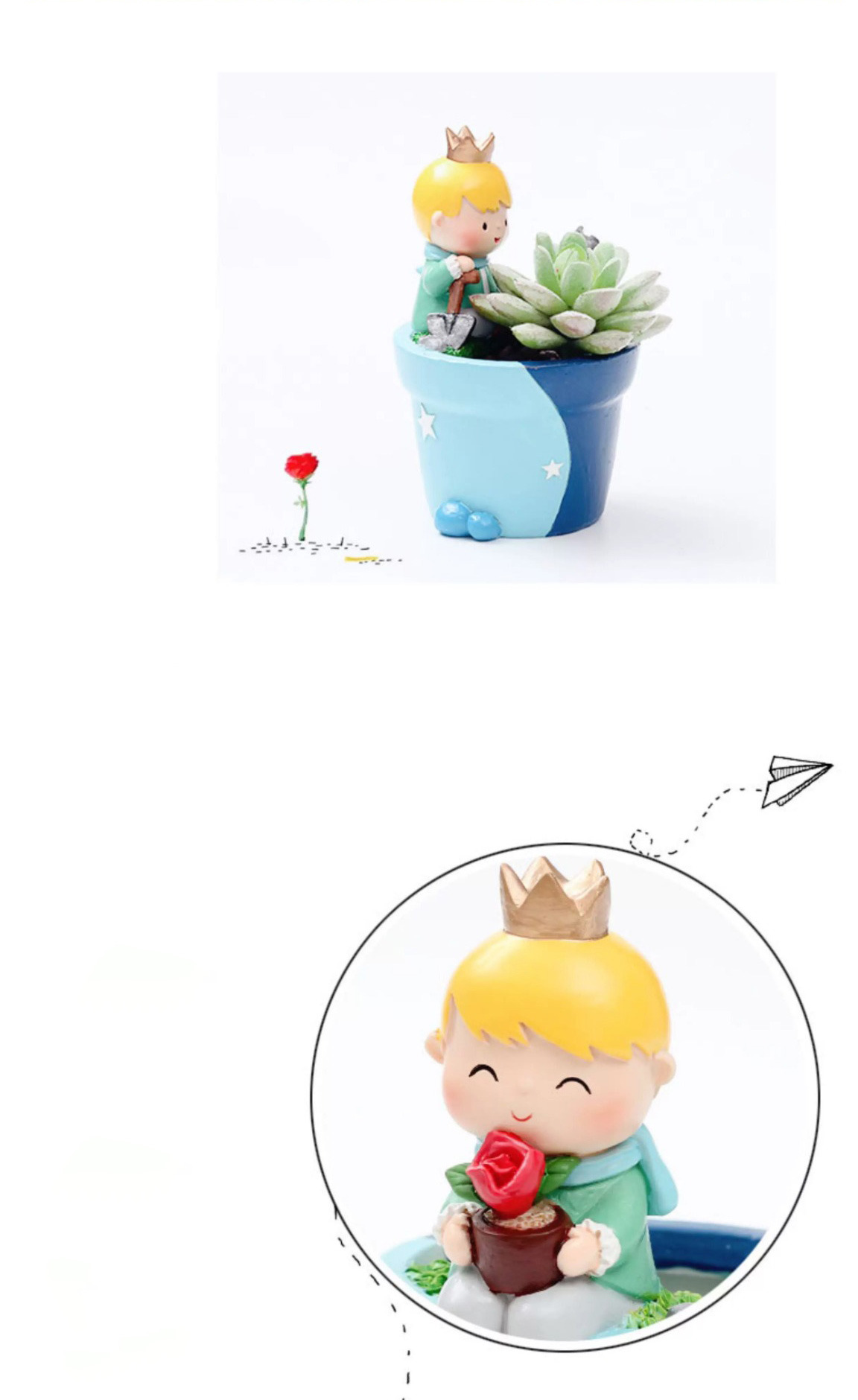 creative little prince succulent planters cute cartoon resin pots decor