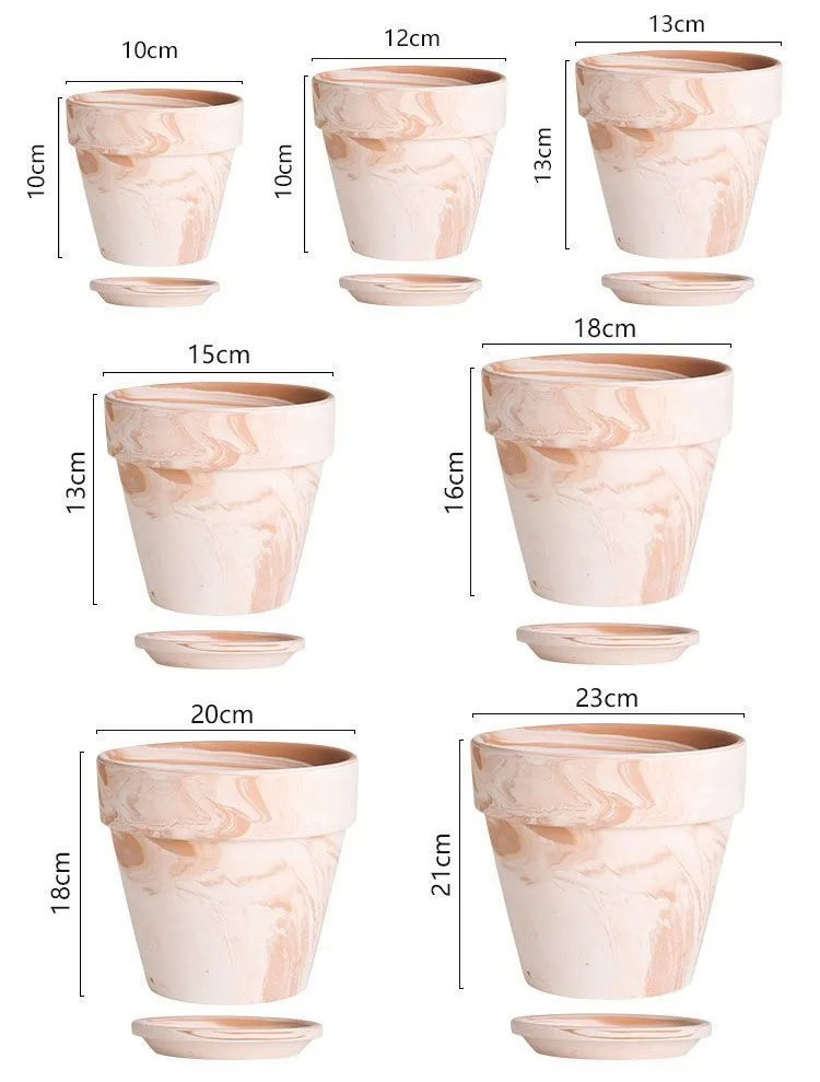 stylish macchiato terracotta succulent planter breathable clay pot for office
