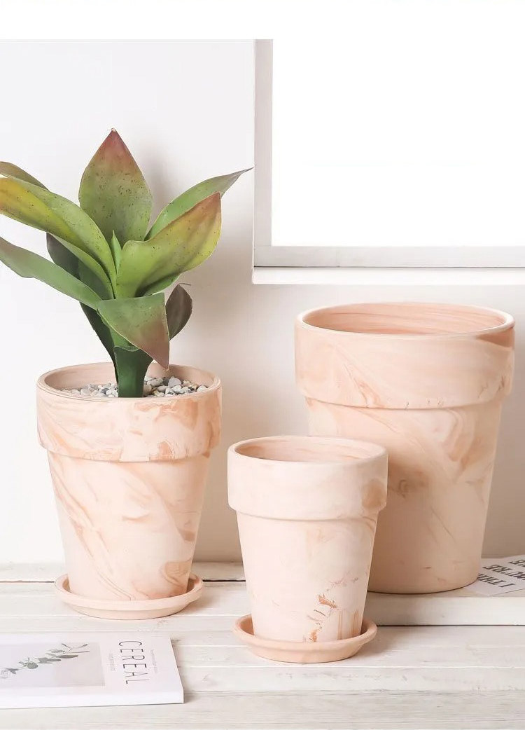 stylish macchiato terracotta succulent planter breathable clay pot for office