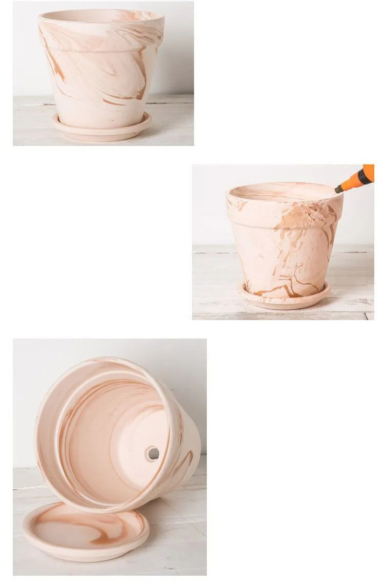 stylish macchiato terracotta succulent planter breathable clay pot for office