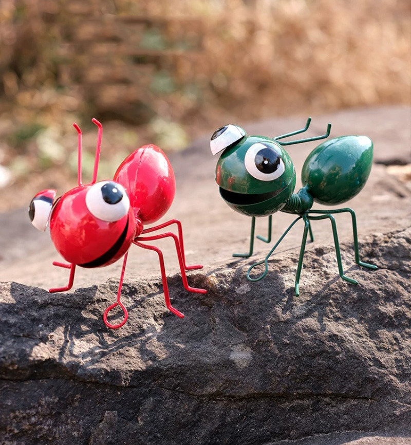 creative metal ant snail wall decor rustic garden ornaments