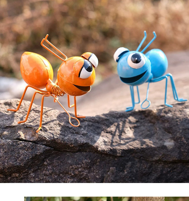 creative metal ant snail wall decor rustic garden ornaments