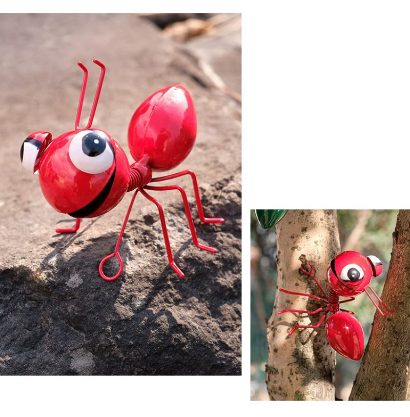 creative metal ant snail wall decor rustic garden ornaments