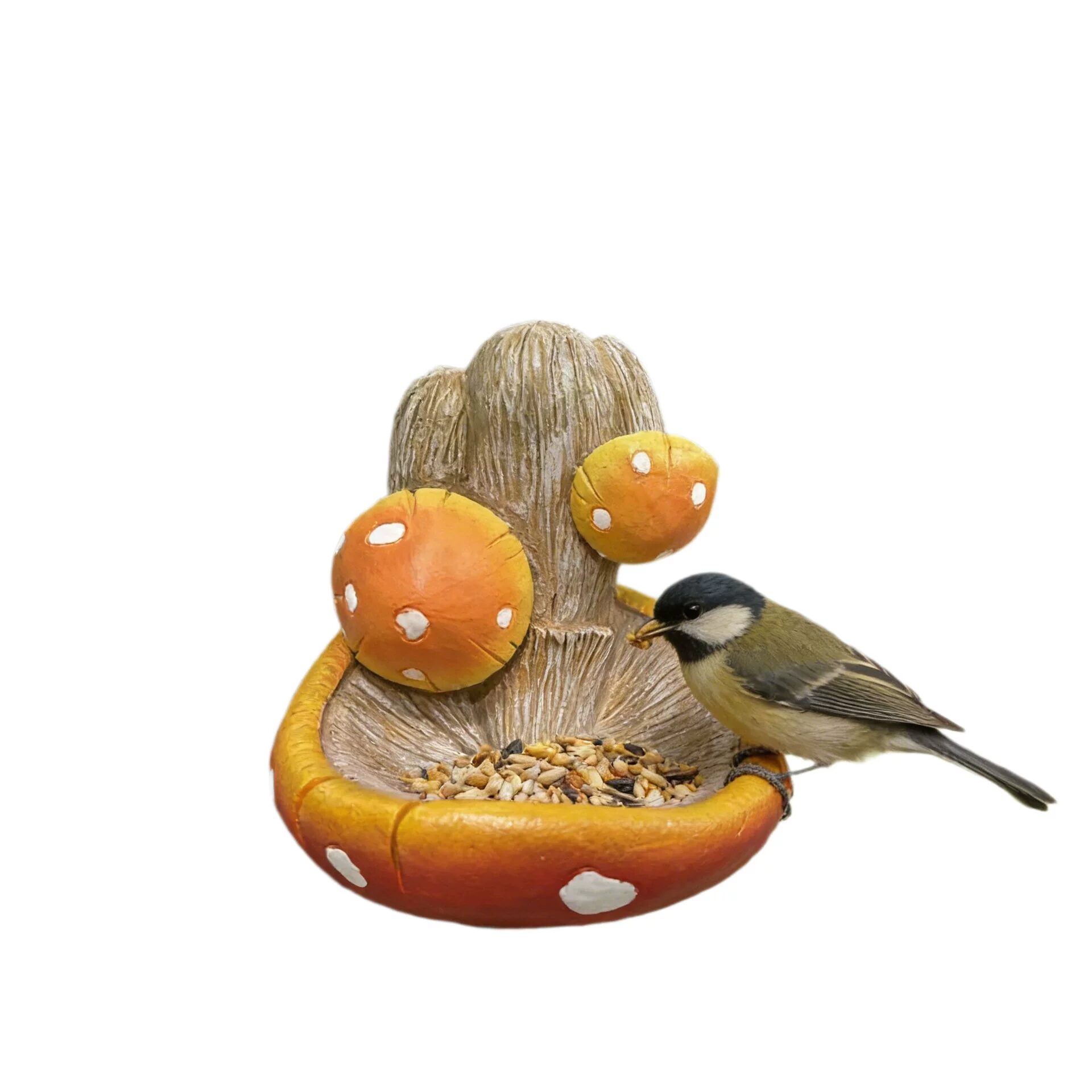 mushroom decor bird feeder for outdoor garden tree hanging ornament