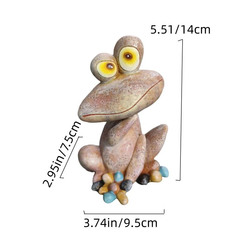 charming weather resistant frog figurines for garden & patio decor