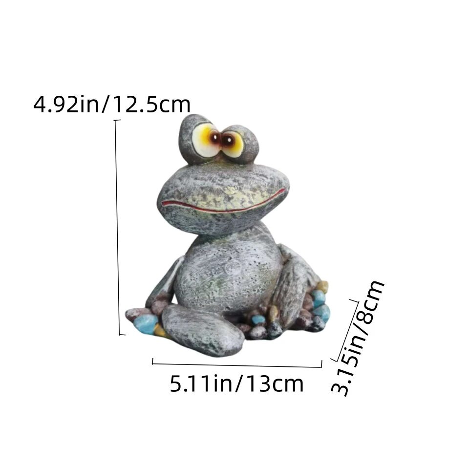 charming weather resistant frog figurines for garden & patio decor