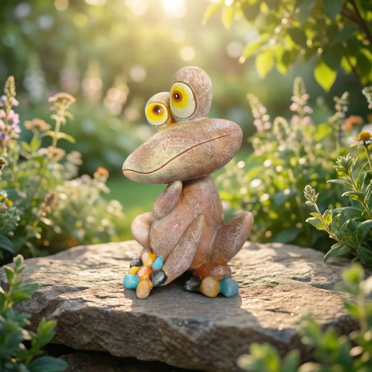 charming weather resistant frog figurines for garden & patio decor