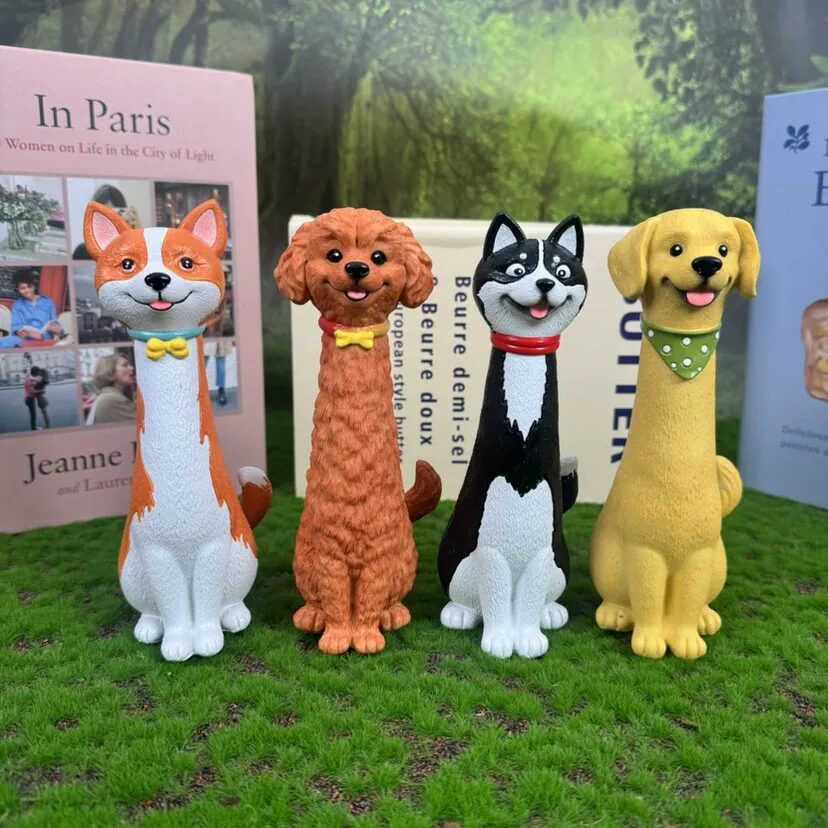 handmade whimsical cat & dog resin vases for unique home decor