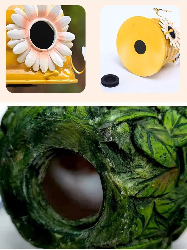 charming resin hanging birdhouse ornaments for garden decor