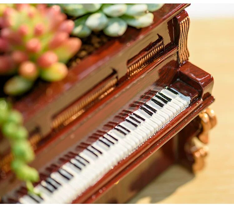 retro piano succulent planter unique vintage desktop home decor