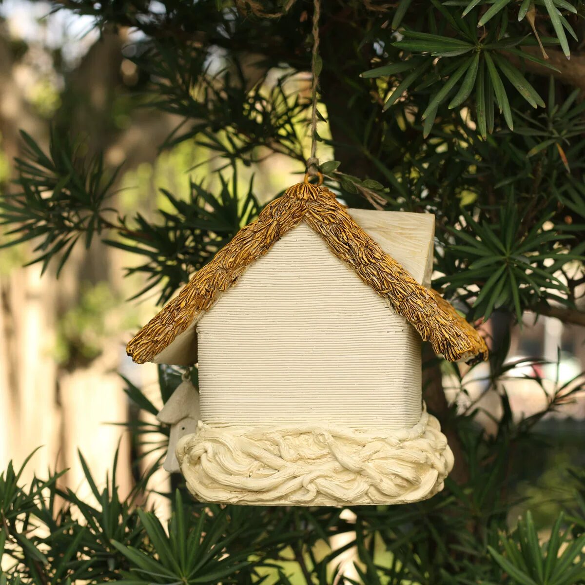 charming garden birdhouse ornaments for outdoor tree decoration