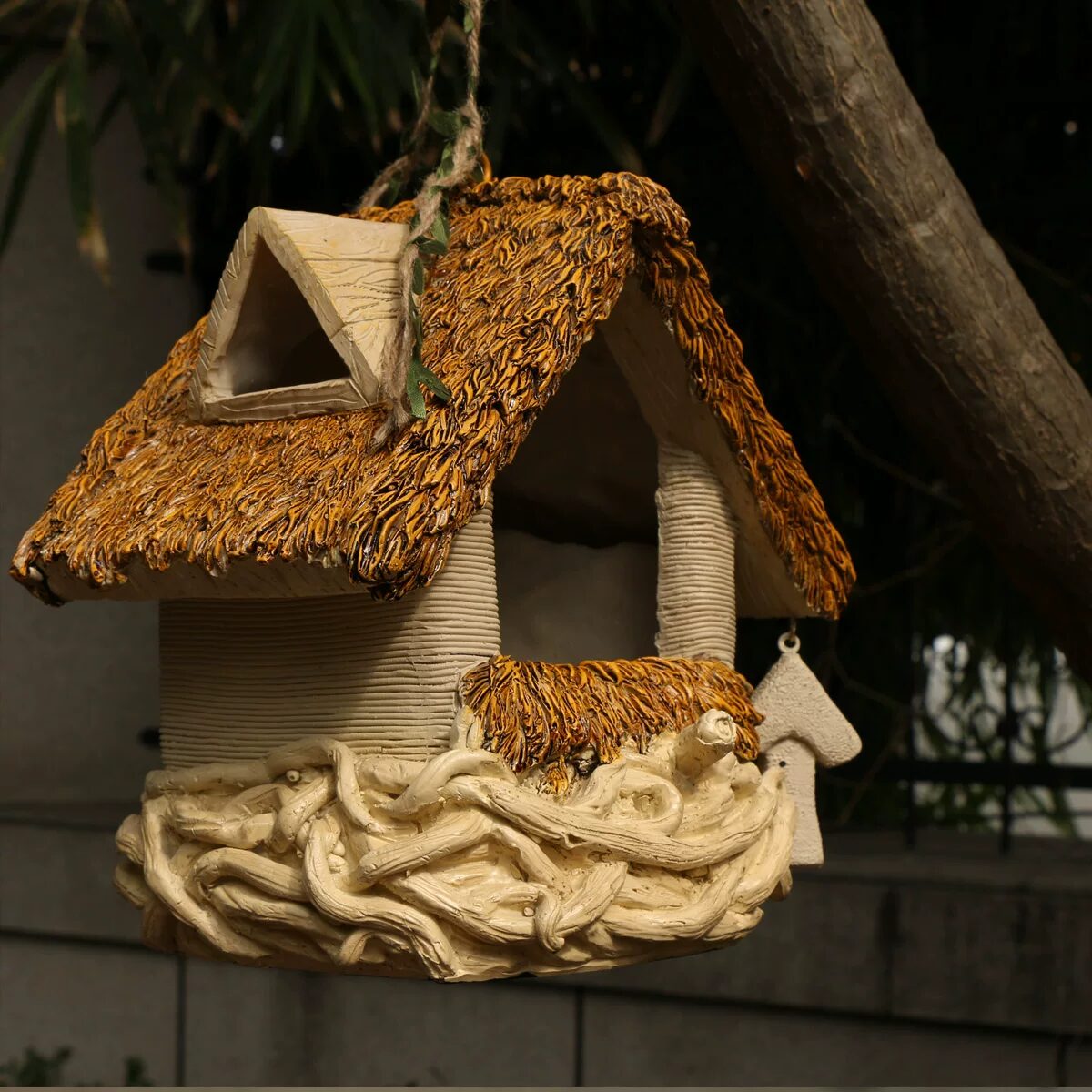 charming garden birdhouse ornaments for outdoor tree decoration