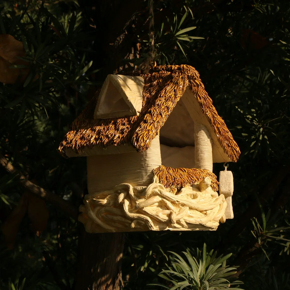 charming garden birdhouse ornaments for outdoor tree decoration
