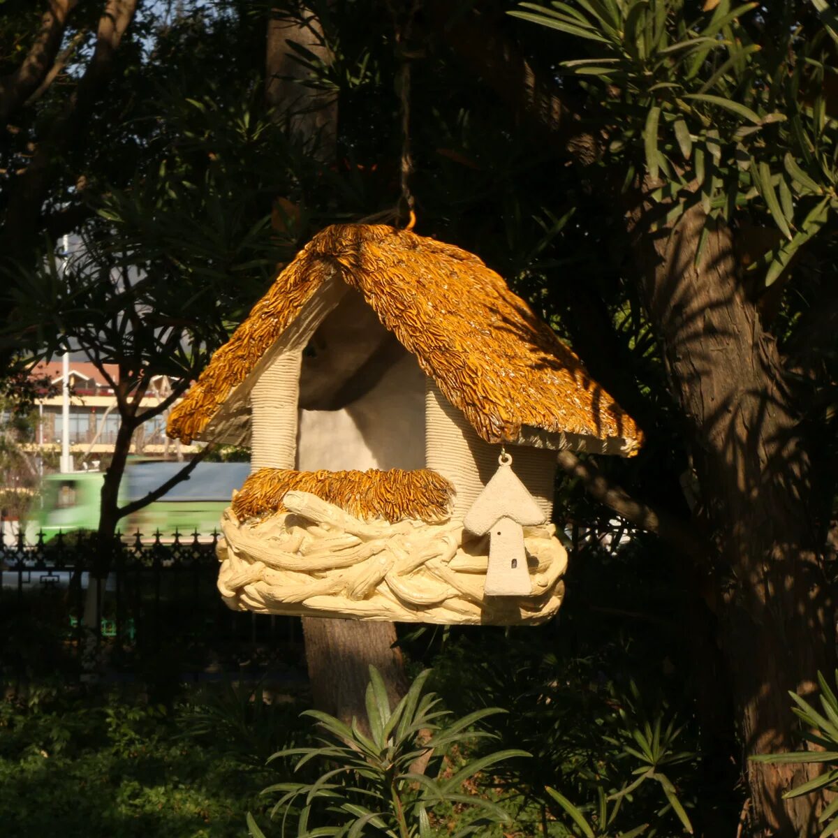 charming garden birdhouse ornaments for outdoor tree decoration