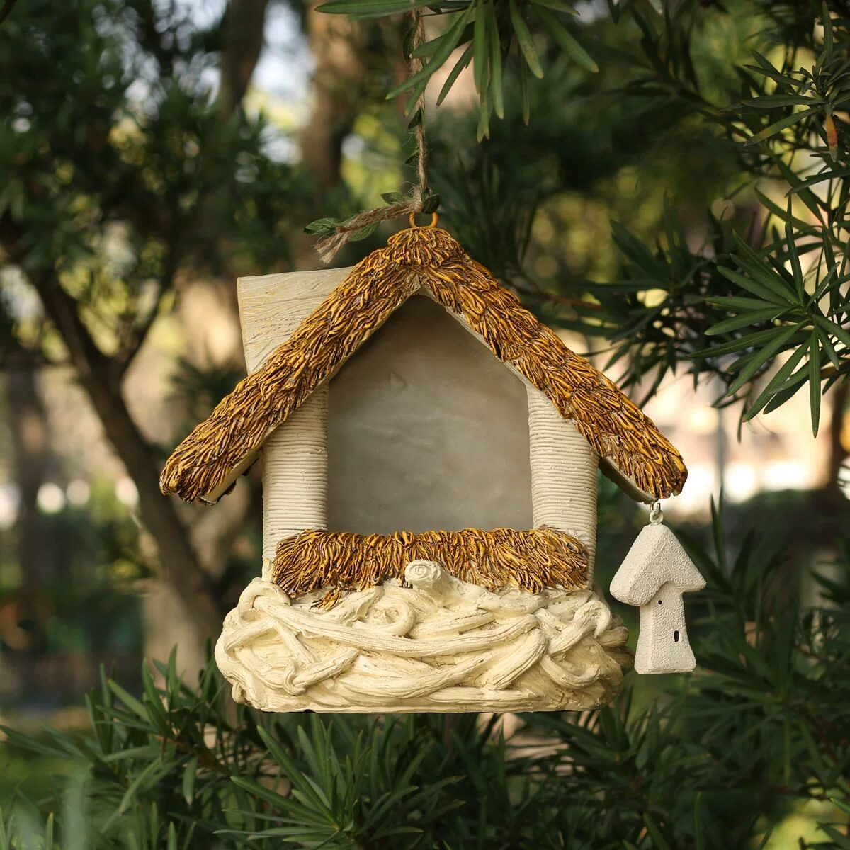 charming garden birdhouse ornaments for outdoor tree decoration
