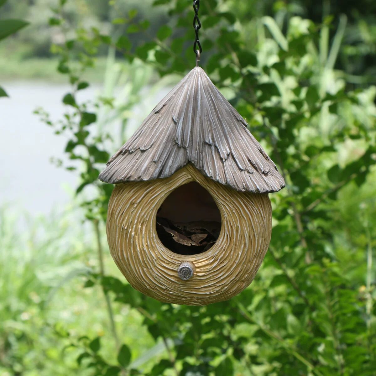 charming garden birdhouse ornaments for outdoor tree decoration