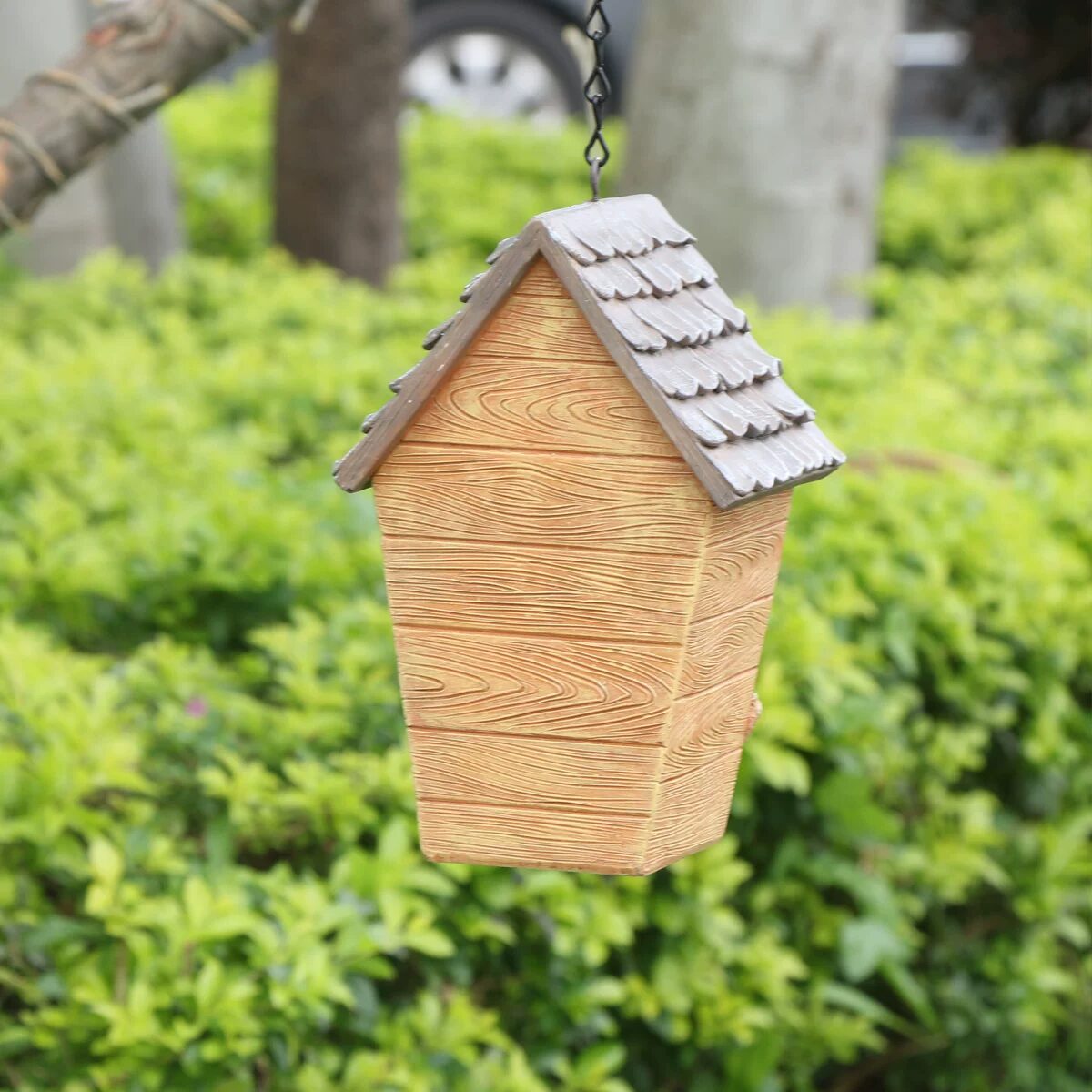 charming garden birdhouse ornaments for outdoor tree decoration