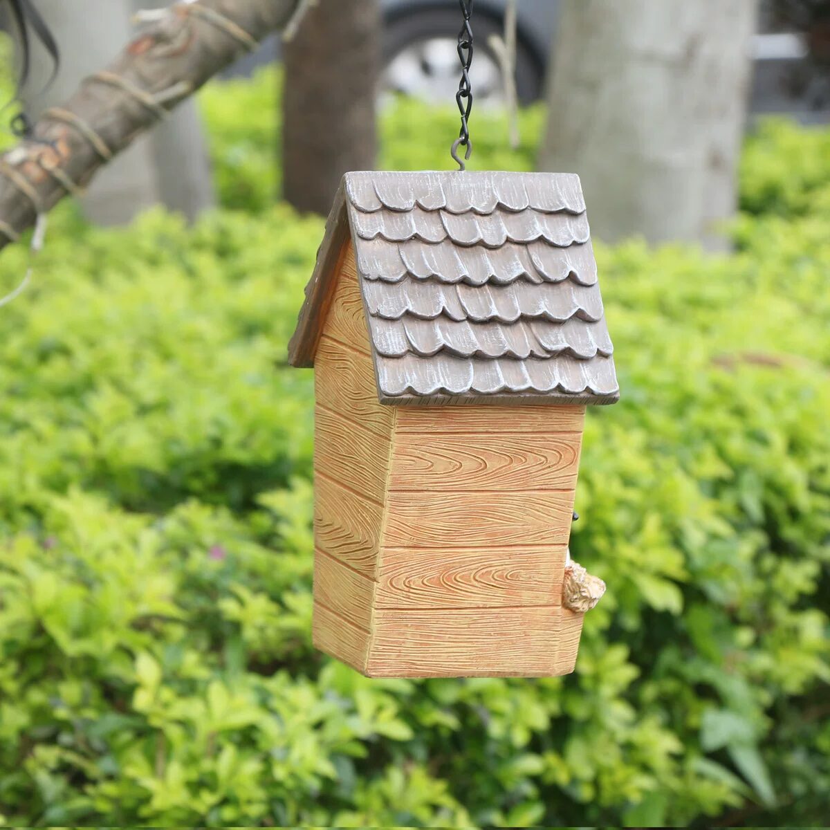 charming garden birdhouse ornaments for outdoor tree decoration