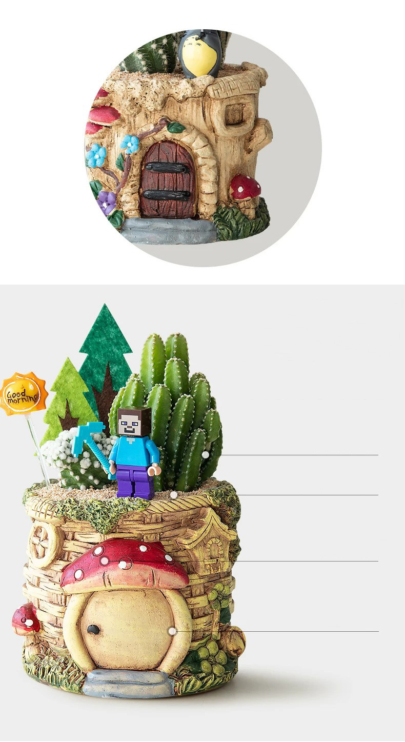 cute mini succulent cactus potted plants for office desk & gifts