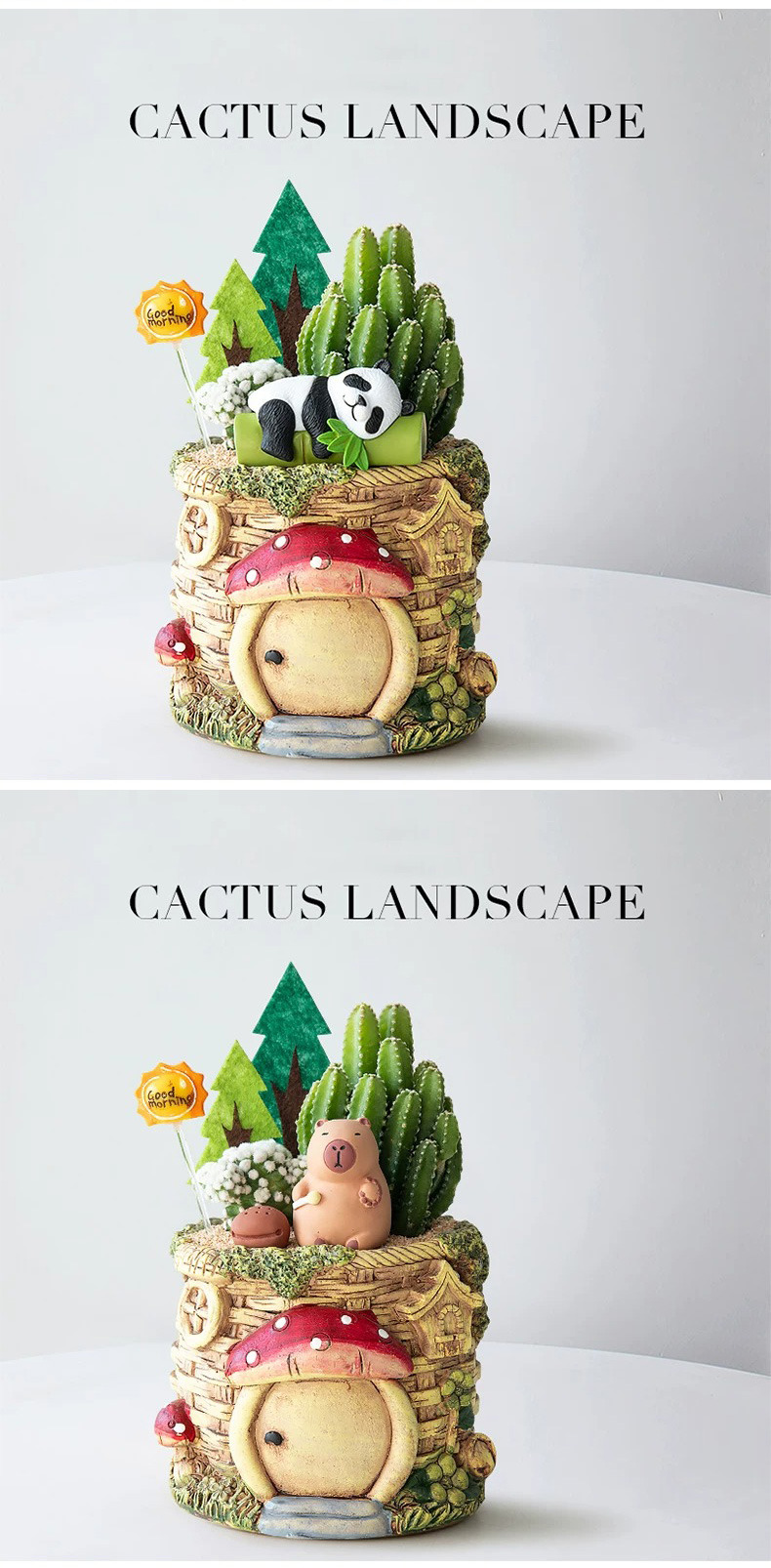 cute mini succulent cactus potted plants for office desk & gifts