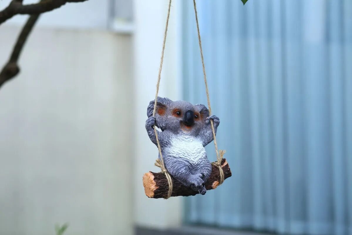 charming swinging koala figurine outdoor garden tree hanging ornament