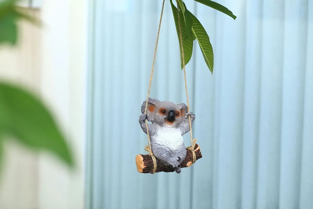charming swinging koala figurine outdoor garden tree hanging ornament
